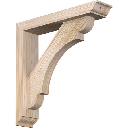 Olympic Traditional Smooth Bracket W/ Offset Brace, Douglas Fir, 3 1/2W X 16D X 16H